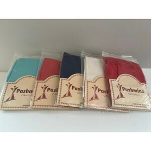 NEW Set of 5 Pashmina Scarves Silk Cashmere JL